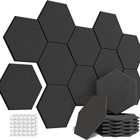 Soundsbay Akoestische panelen, zelfklevend, 12 stuks, geluidsisolatie