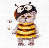 Borduurpakket ALISA - Cat Basik: Bee - telpatroon om zelf te borduren