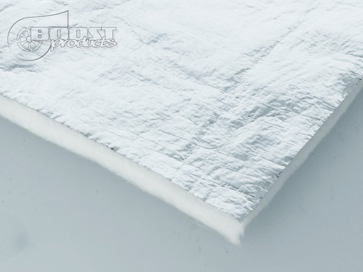 Hittebescherming – glasvezelmat met aluminium coating 8 mm – 30 x 30 cm