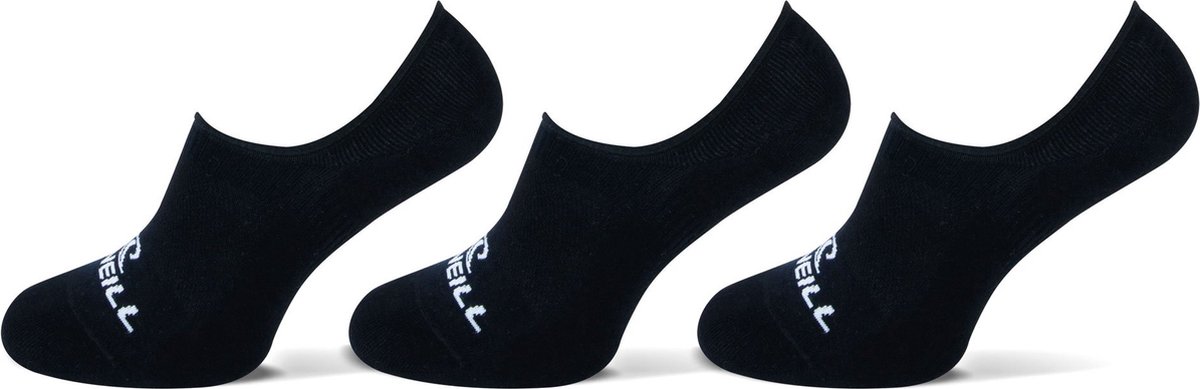 O’Neill Footies Sokken Heren Dames No Show 710003 3-Pack Zwart