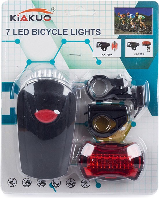 Fietsverlichting met Led - Werk met batterij - fietsverlichting led