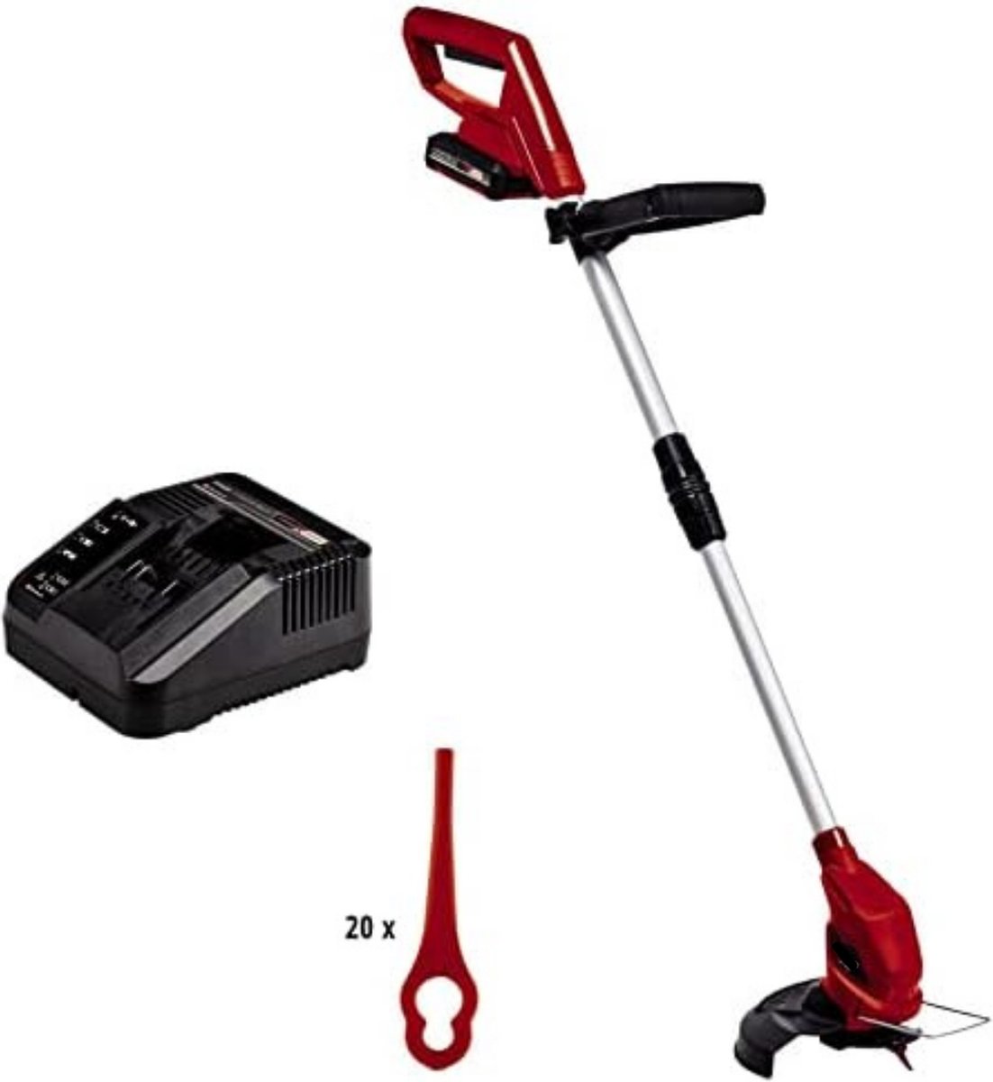 Draadloze grasmaaier met accu en oplader, 12/24 V, 9000 mAh, draadloze