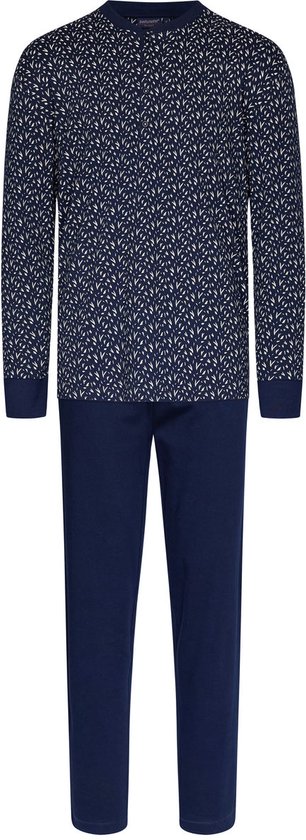Warme heren pyjama fijn patroon Thomas - Blauw - Maat - M