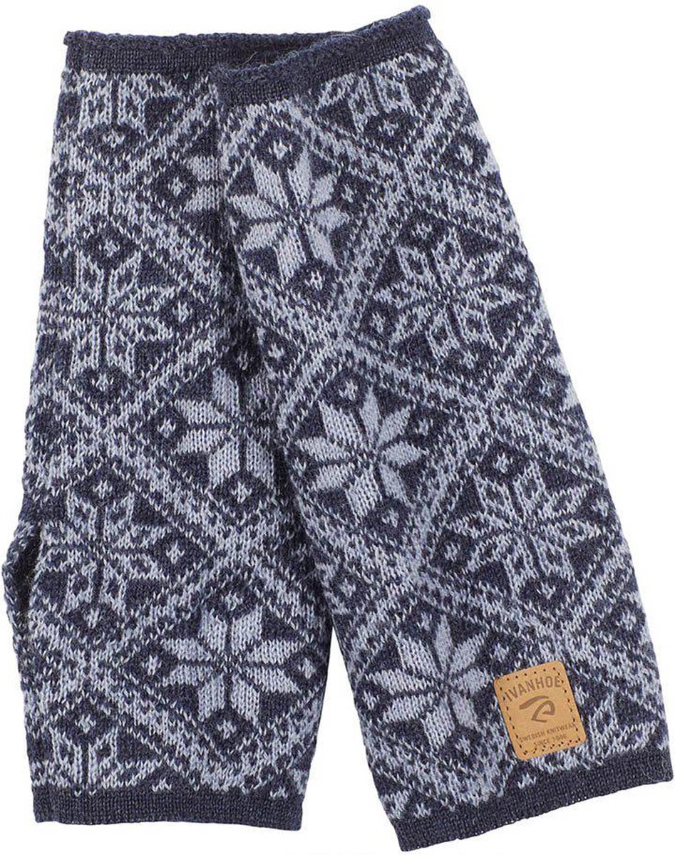 Goedkoopste Ivanhoe gebreide handwarmer van wol Freya Forever Blue - One Size - Donker Blauw