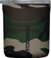 Corkcicle Buzz Cup 335ml- Woodland Camo-Camouflage-Reisbeker met onbreekbare deksel- Drievoudig geïsoleerd-RVS - Koffiebeker- Drinkbeker- Thermosbeker