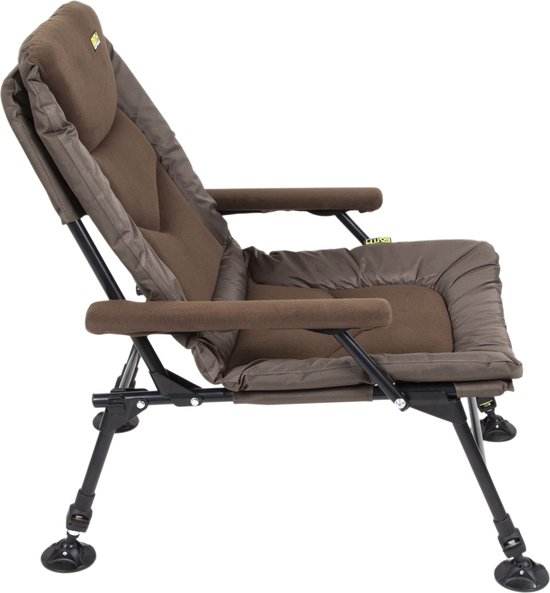 Faith Mistress Chair L - Karperstoel - Visstoel - Campingstoel - Armleuning - Comfortabel - Fleece Zitting - Stevig - Verstelbaar - Opklapbaar - Groen - Faith Carp Tackle