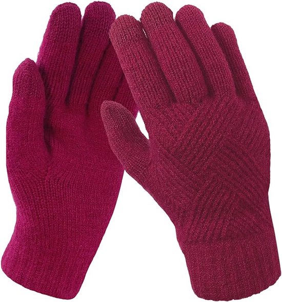 Gants d'hiver pour femme, gants thermiques à écran tactile en