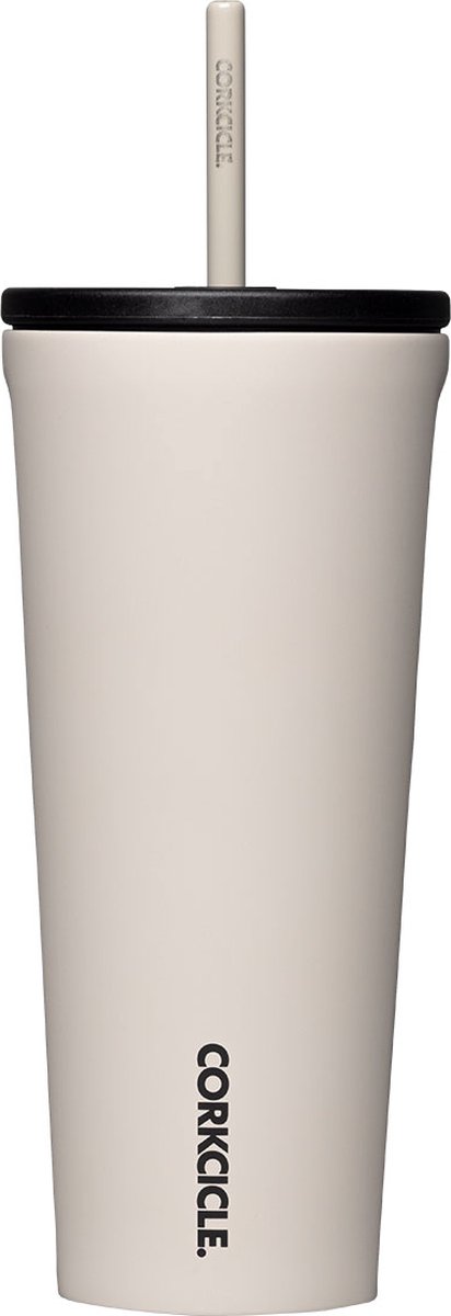 Corkcicle Cold Cup 700ml-Latte-Thermosfles-Drinkbeker-met rietje-Go to drinkbeker-30oz- Spill proof