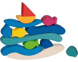 GOKI Bouwblokken - Onderwater - 13 Delen - Hout - 3 Jaar