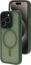 Mobiparts hoesje geschikt voor Apple iPhone 15 Pro - Hardcover - MagSafe - Groen