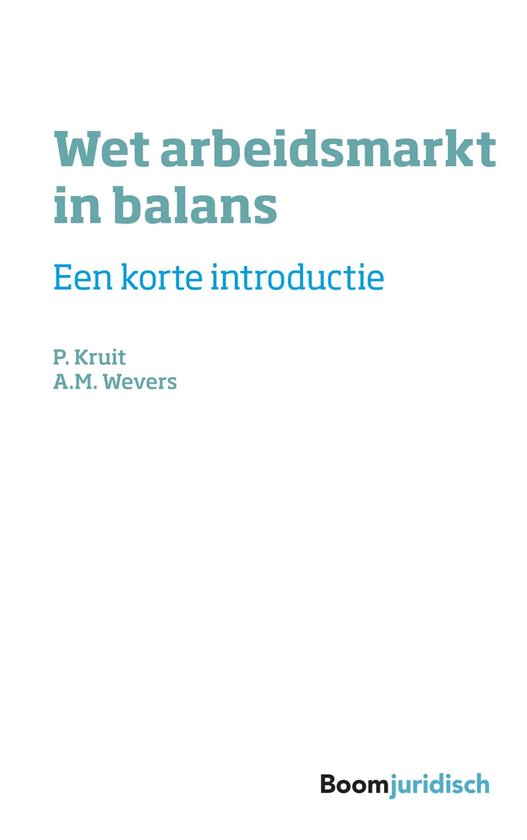 Korte introducties  -   Wet arbeidsmarkt in balans - cover