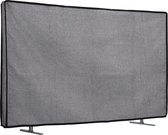 housse de protection en tissu pour téléviseur - Compatible avec les téléviseurs 49-50" - Housse en lin - En gris foncé