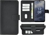 Nokia G60 Hoesje - Bookcase - Pu Leder Wallet Book Case Zwart Cover