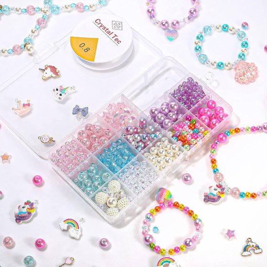 Kit de création d'un bracelet avec des perles et des papillons