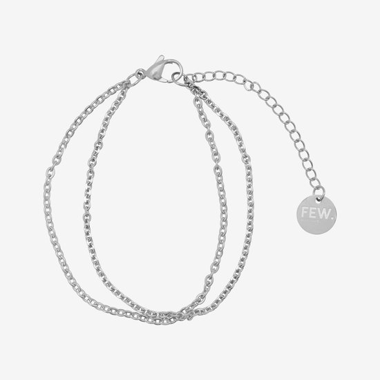 Essenza Double Small Chain Bracelet Silver