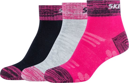 Skechers 3PPK Wm Mesh Ventilation Quarter Socks SK42022-0400, voor meisje, Veelkleurig, Sokken, maat: 39-42