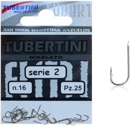 Tubertini Haken Nikelato Serie 2 - Vernikkelde Allround Haak voor Maden, Wormen en Maïs - Maat : 14 van Tubertini — afbeelding 2