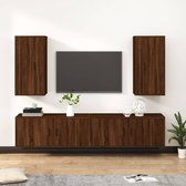 The Living Store TV-meubelset Nordic - 2x 100 x 34.5 x 40 cm + 2x 40 x 34.5 x 80 cm - Bruineiken