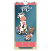 Lannoo Graphics - Family Calender - Familie kalender - 2024 - RITSIER - Sticky Notes - Nederlands Talig - 195 x 255 mm
