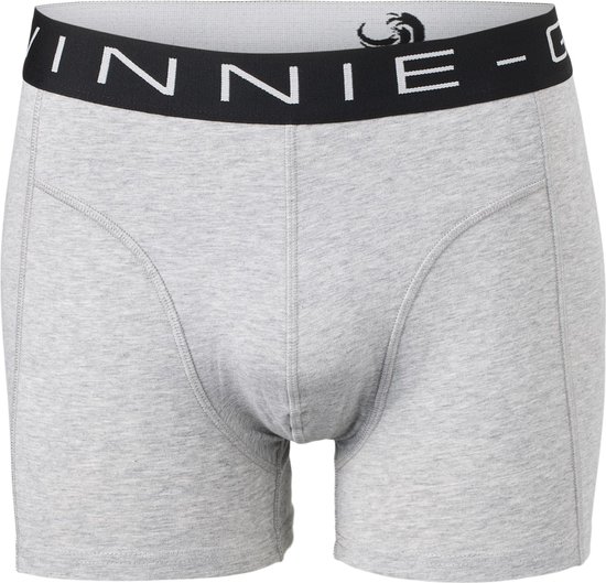 Vinnie-G Boxers 2-pack Grey Melange/Black - Taille XL - Sous-vêtements Homme Grijs - Geen d'étiquettes irritantes - Sous-vêtements homme en Katoen