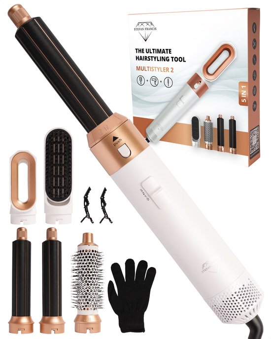 Maestro multistyler/set de soins capillaires, sèche-cheveux, brosse-sèche, fer à friser automatique, puissance 1200W, 2 réglages de température + souffle froid, MR-230