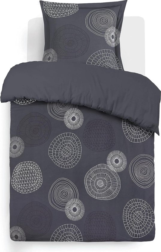 Snoozing Denise flanel dekbedovertrek - Grijs Snoozing Denise flanel dekbedovertrek - Grijs