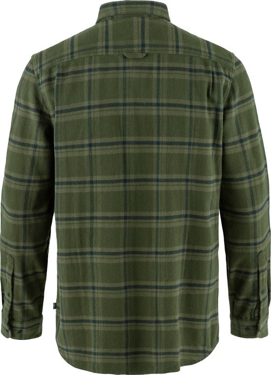 Fjällräven Övik Heavy Flannel Shirt M – Camicia Unisex In Flanella Di Cotone Spazzolato – Vestibilità Comoda Per Escursionismo E Campeggio – Colore Dark Navy - 2