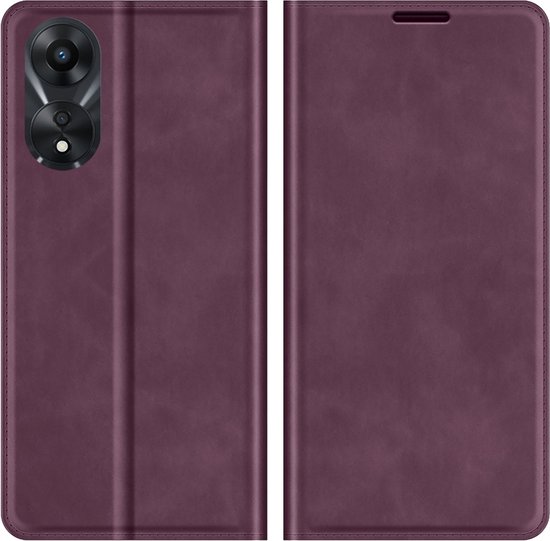Oppo A78 5G Magnetic Wallet Case - Purple