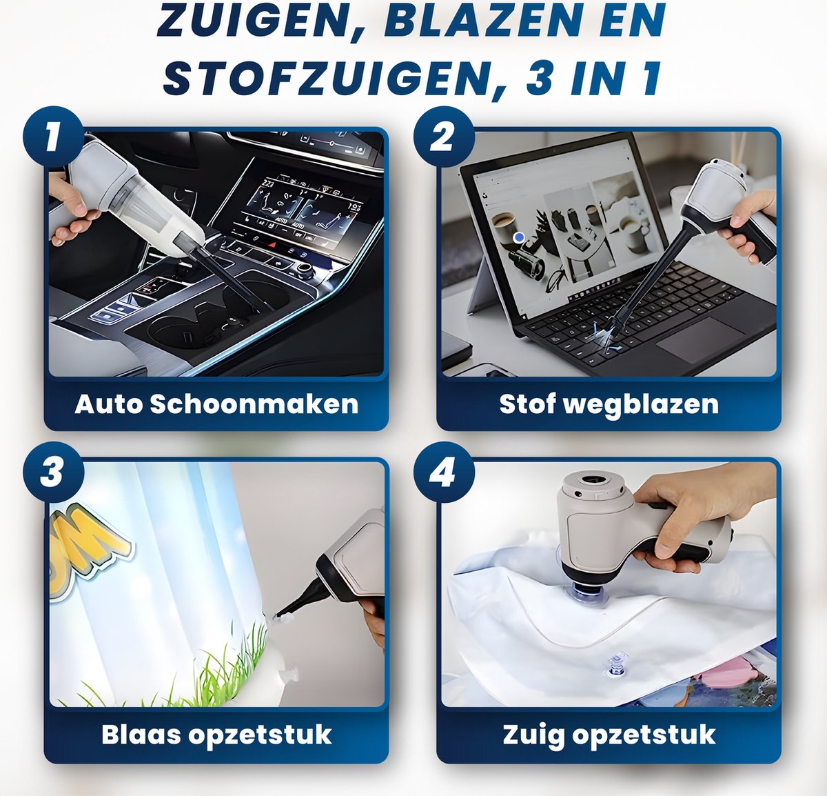 HomeShift Auto Stofzuiger Draadloos V2 - Kruimelzuiger - afbeelding 2