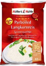 Müller's Mühle Golden Parboiled langkorrelige rijst los, topkwaliteit zak van 10 kg