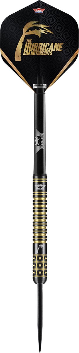 Bull's Kim Huybrechts 90% Black E2 - Steeltip Darts - Professionele Dartpijlen - Ultieme Grip van Bull's — afbeelding 2