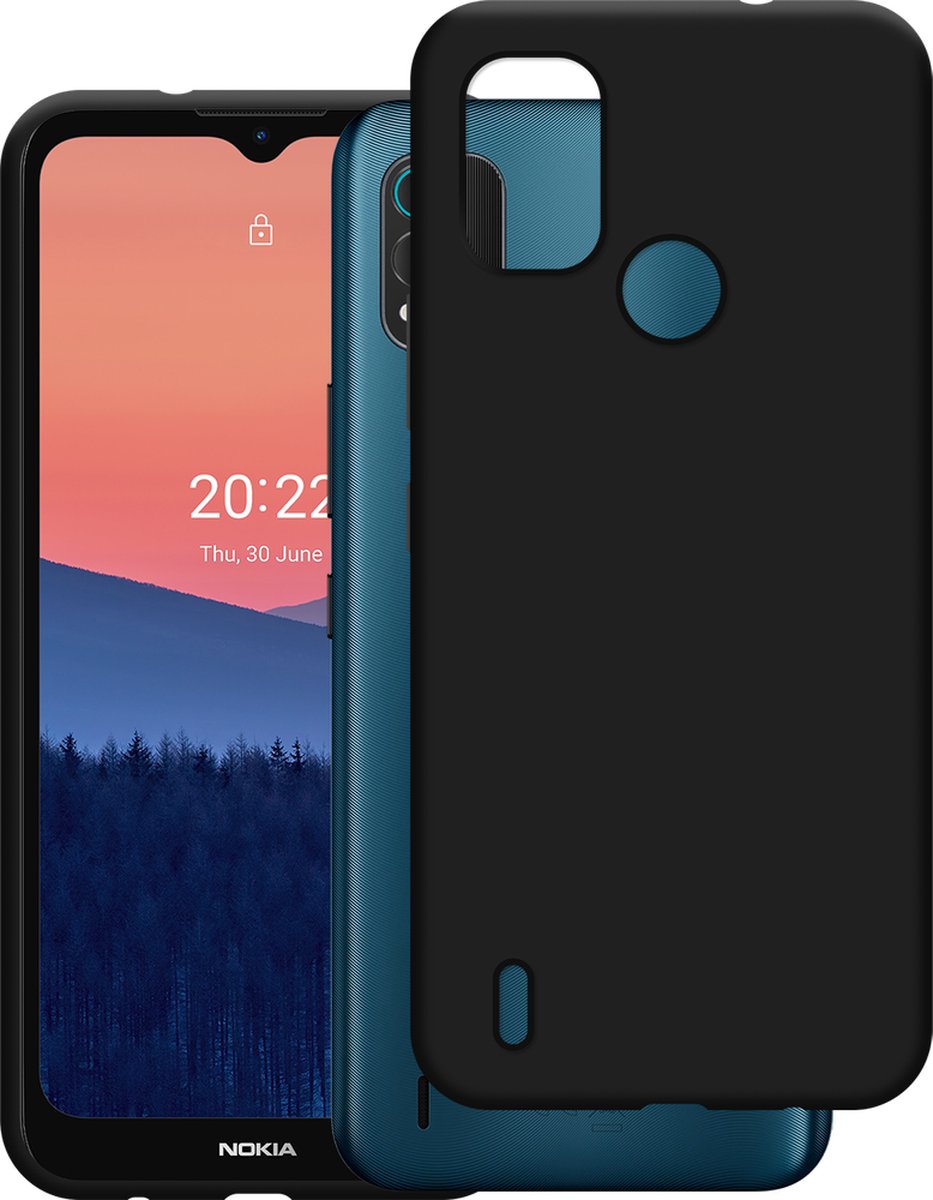 Just in Case hoesje geschikt voor Nokia C21 Plus Hoesje Siliconen - Flexibele Case - Zwart