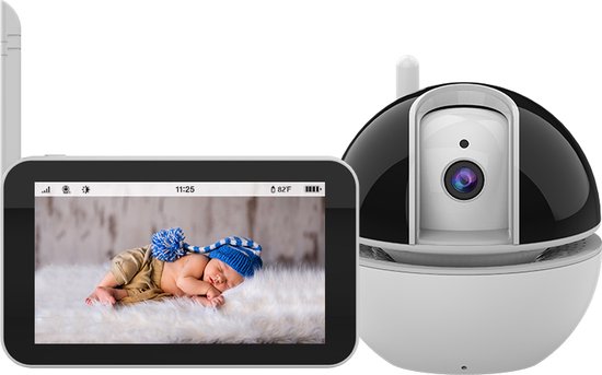 Babyfoon met Camera & App op Afstand Bestuurbaar - Baby Monitor Video &  Audio - 5 Inch... | bol.com