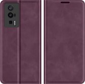 Xiaomi Poco F5 Pro Magnetic Wallet Case - Purple