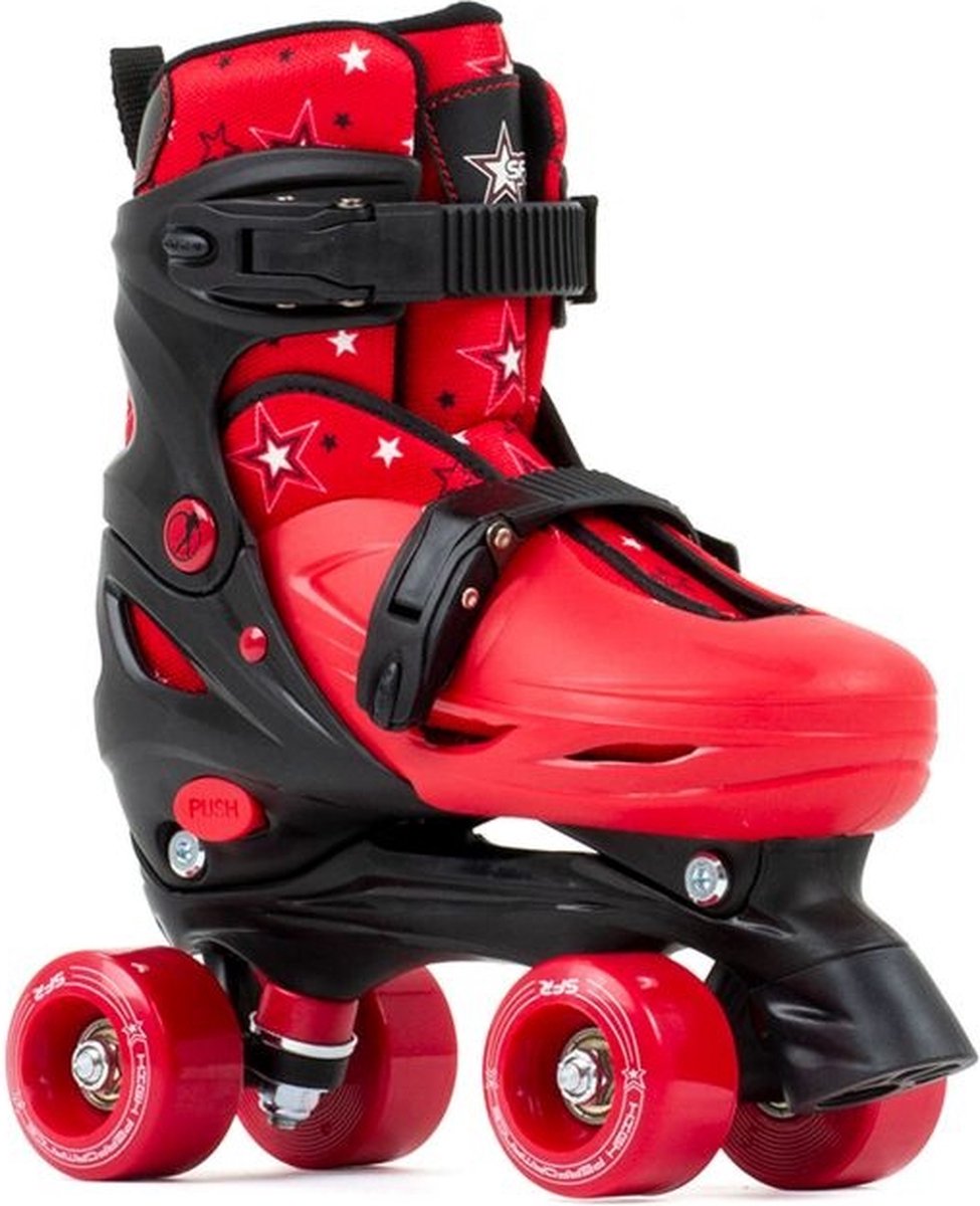 SFR Nebula Verstelbare Rolschaatsen Rollerskates Hardboot – 33 Rood