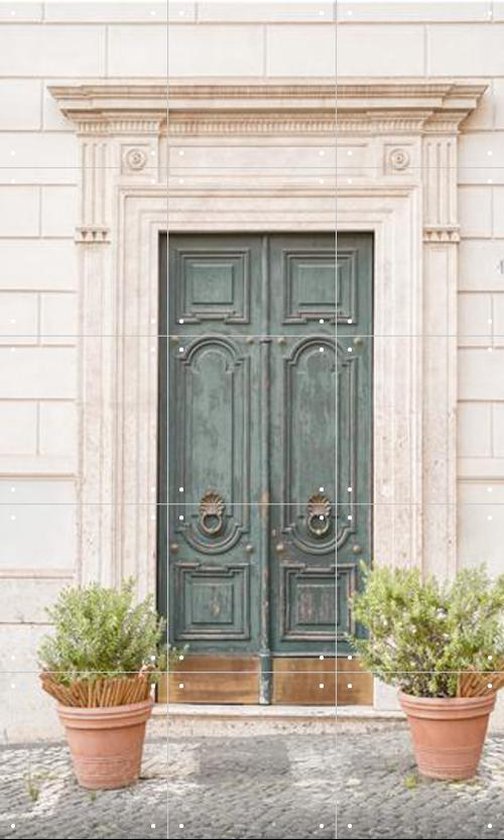IXXI The Green Door in Rome - Wanddecoratie - Landen - 60 x 100 cm