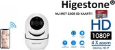 Slimme HD Wifi Babyfoon | Met App | Luisteren en Terugpraten | Bewakingscamera | Babyfoon Met Camera |Met 32GB SD kaart | Babyphone WiFi | Higestone