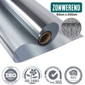 Homewell Zonwerende HR++ Raamfolie 60x200cm - Statisch Isolerende folie met Spiegeleffect - Zilver