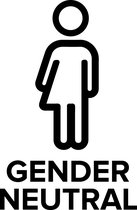Acrylaat Toiletdeur WC-Pictogram Gender Neutraal - 6,5 x 10 cm