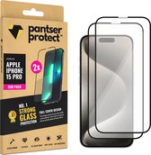 DUO-PACK - 2x Pantser Protect™ Glass Screenprotector Geschikt voor iPhone 15 Pro - Case Friendly - Premium Pantserglas - Glazen Screen Protector