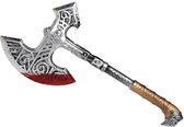 Grote hakbijl - plastic - 53 cm - Halloween/ridders/vikingen verkleed wapens accessoires