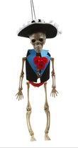 Fiestas Horror decoratie skelet/geraamte pop - Day of the Dead man - 40 cm - griezelige Halloween hangdecoratie