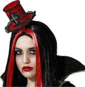Halloween/horror verkleed diadeem hoedje - vampier queen/princess - kunststof - dames/meisjes