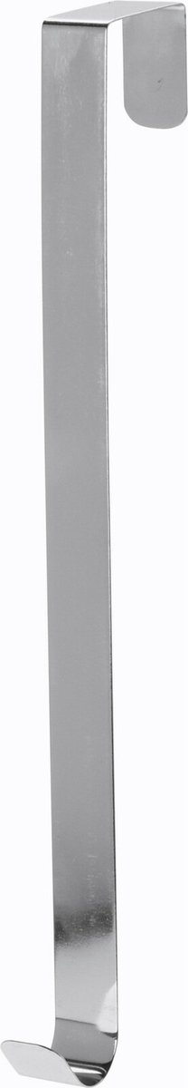 Christmas Decoration kerstkrans deurhanger - zilver - 29,5 cm - metaal - krans ophangen - haak