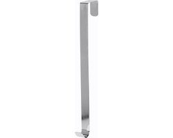 Christmas Decoration kerstkrans deurhanger - zilver - 29,5 cm - metaal - krans ophangen - haak