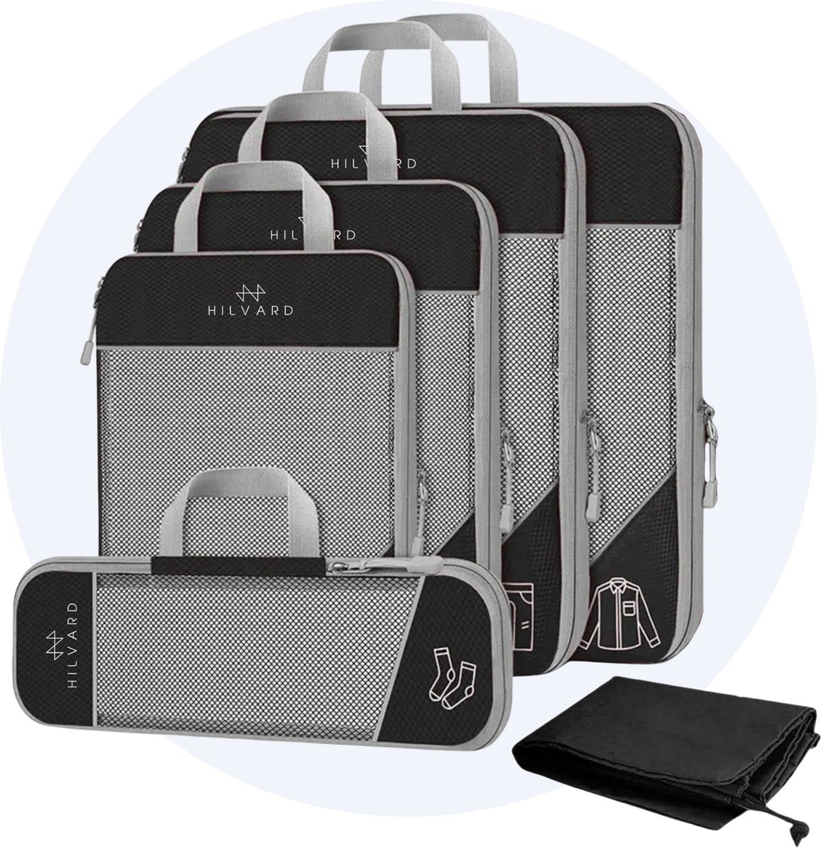 Bagsmart Packing Cubes - Koffer Organizer - 6 Delig