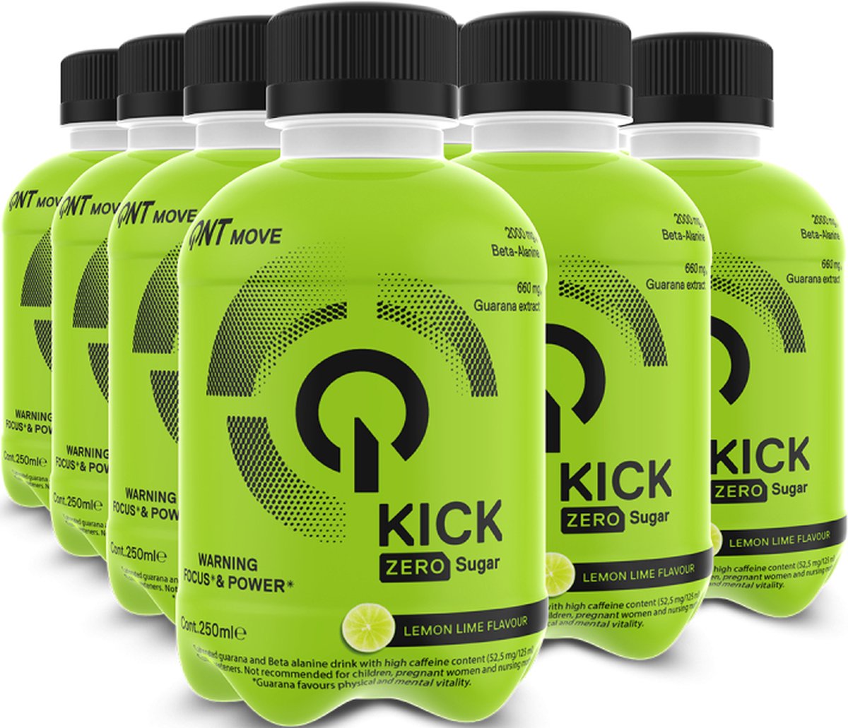 QNT - Kick Energy Drink (12x250ml) Lemon/Lime