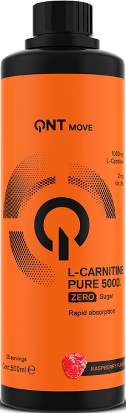 QNT | L-Carnitine Liquid 5000 | Raspberry | 1 x 500 ml | Snel afvallen zonder poespas!