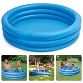 Cheqo® 3-Rings Kinder Zwembad - Kinderbad - Opblaasbad - Opblaaszwembad voor Kinderen - 114cm - 25cm - Kinderbad - 3 Luchtkamers - Met Opbergzak