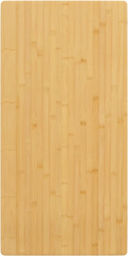 The Living Store Bamboe Tafelblad - 50x100x1.5 cm - Duurzaam en Veelzijdig - Afgeronde Randen - Eenvoudig schoon te maken oppervlak